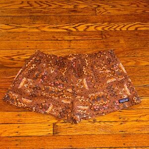 Patagonia Brown Multi-Print Casual Shorts